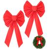 XPEX Forniture per Decorazioni Regalo da Appendere con Fiocco Rosso 2 Pezzi 49x26 cm