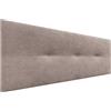 DHOME Testiera in similpelle o in tessuto AQUALINE Pro Testiera imbottita Letto di lusso (Tessuto Terra, 160cm (Letto 150/160))