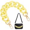 PH PandaHall 29.3cm Catena Decorativa per Borsa Giallo Catena per Borsa in Acrilico Ciondolo per Borse con Anello di Collegamento per Estive Borse da Spalla Borsetta