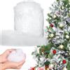YUNZHISHIYE Decorazione Natalizia Con Neve Finta, Neve Artificiale In Fibra, Decorazione Per L'albero Di Natale, Decorazione Per Lo Sfondo Di Una Festa, Decorazione Invernale, Artigianato (7 Oz/200 G) Ignifugo