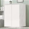 Liberoshopping Mobile Coprilavatrice in Legno Nobilitato - 2 Ante, Push and Pull - L79 x P65 x H91 cm - Per Lavatrice o Asciugatrice, Salvaspazio, Facile da Montare (Bianco/Grigio)