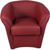 Sedam Srl Poltrona Pozzetto Valentina, in Ecopelle, Imbottita, Vari Colori, Casa Interno Ufficio, 100% Made in Italy (Bordeaux)