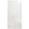 HOMCOM Mobiletto Bagno Sospeso con Anta Senza Maniglia, Pensile Bagno con 2 Ripiani in Vetro Temperato Regolabile, Mobile a Parete Multiuso, 30x23.4x71.2 cm, Bianco Lucido