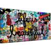 Magic Canvas Art Life is Beautiful Pop Art B8346 - Stampa artistica su tela, 1 pezzo, 120 x 80 cm