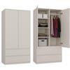 BDW Armadio SS-90, 180 x 90 x 50 cm, moderno, ideale per una camera da letto, corridoio, cameretta dei bambini o ufficio, appendiabiti, in cashmere