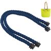 Generico 2 Pezzi Sostituzione Manici per Borsa da Spiaggia, per Classic O Bag Manici Lunghi Ricambio Maniglia Corda, Manici per Borse Uncinetto, per Manici Borsa O Bag Accessori 65 cm (Blu)