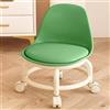 Generic Sgabello con rotelle su ruote, sedile basso, in pelle PU, per casa, ufficio, fitness, sgabello rotondo