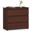 AKORD Comodino CL-3 con 3 Casetti | Per il Soggiorno Camera da Letto Guardaroba, L'ufficio e lo Studio | 60 x 57 x 35 cm | Peso 26 kg | ColoreWenge