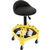 Ciounmb Sgabello da officina, girevole regolabile in altezza con ruote, sedile telescopico da officina, sedia a rotelle per officina, sgabello da lavoro con ripiani per attrezzi e accessori