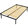 Bed Store SISTEMI RIPOSO Rete 120X190 A Doghe Strette Per Letto Una Piazza E Mezza Ortopedica Resistente + Con 4 Piedi H30