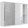 Vicco Mobile a specchio per il bagno Leano, Bianco, 80 x 60 cm