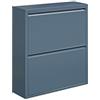 Brigros - Scarpiera Salvaspazio Slim In Metallo Con Ante A Ribalta Modello Emy, Scarpiera 15 Cm Profondità Disponibile In Vari Colori E Dimensioni Per Arredo Casa (Ceruleo, 2 Ante)