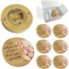 Regalami Set 6 Bomboniere Stappa Bottiglie Magnetico in Legno Confezione Completa con Scatola, Confetti e Biglietto (Orsetto Rosa)