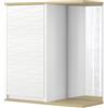 Vicco Mobile a specchio per il bagno Livia, Bianco 60 x 63 cm | 1 Anta · 2 scomparti · Spazio aperto & chiuso · Cosmetici & cura · Sopra il lavabo