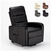 Produce Shop Poltrona reclinabile Relax elettrica con alzapersona in Similpelle Elizabeth Design - Nero