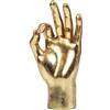 Gicos Decorazione Casa Scultura Mano Segno Ok Oro 15 x 6 x 24 cm