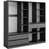 Vicco Armadio multifunzione Elmo, Antracite, 200 x 200 cm