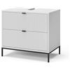 Vicco Mobile sottolavabo per bagno Eliza, Bianco, 70 x 63 cm Con 2 cassetti estraibili, adatto per sifoni standard con apertura superiore