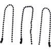Hemobllo Catena a Sfere in Ferro Nero 100 Pezzi 2,4mm per Gioielli | Superficie Lucida e Antiruggine, Lunghezza Regolabile, per Creazione Fai, Targhette Cani