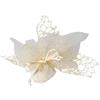 Ingrosso e Risparmio 25PZ Sacchettino Bomboniera in Rete con Velo in Organza e Tiranti Colori Assortiti Eventi Comunione Cresima Matrimonio Nascita Fai da Te (Panna)