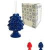 PALUPLUS 12 Bomboniere in Ceramica a Forma di PIGNA Siciliana con Profumatore, Misura 9x13 cm, Provetta in Vetro con Bastoncini, Regalo per Battesimo, Comunione, Feste, Matrimonio -317 (Blu)