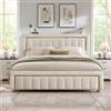 Fofetbfo Letto imbottito, 160 x 200 cm, imbottito, con cassapanca per letto, vano contenitore idraulico, con testiera e rete a doghe, schienale, letto funzionale, struttura letto per adolescenti, in