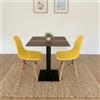 Generico TAVOLO BAR | BISTROT | RISTORANTE QUADRATO CON PIEDE CENTRALE 60/70/80 cm colori assortiti (BAROK A427 - NERO, 60x60)