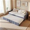 DAHUEN Divano Letto 2x90x200, Divano Letto Imbottito Convertibile, Poltrona Letto a Scomparsa 2 Posti, Divano Letto Estensibile, Letto Singolo, Letto Giorno, Letti per Ospiti, in Velluto, senza