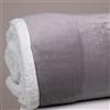 LARA MORADA - Plaid Letto Singolo, Morbidissimo Pile Coral, Misura Singolo 130x160 cm, 460 gsm, Plaid Agnellato, Coperta Pelosa Extra Calda, Ginevra Grigio