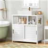 SogesPower mobile lavabo bianco con ante e ripiani, base per lavandino, bagno 60 x 30 x 60 cm