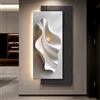 BEBANE Decorazione murale 3D in Rilievo, Quadro Astratto con Illuminazione LED, Decorazione per Ingresso in arenaria, Scultura murale Dipinta, Adatta per Soggiorno(B,60 * 120cm/23.6 * 47.2in)