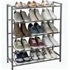 MAKA change your life quality MAKA Scarpiera Salvaspazio Slim, Scarpiera Ingresso in Metallo, Scaffalatura Scarpe Diverse Misure, Scaffali Portascarpe, Porta Scarpe Ingresso Casa, Scaffale Metallo Nero (Grigio tortora, 5 ripiani)