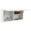 Homgoday - Armadietto da bagno a parete, per bagno, sospeso, armadio a muro, pensile, armadio per bagno, colore bianco, 80 x 25 x 40 cm, in materiale legnoso
