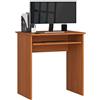 AKORD | Scrivania Star per PC con Rupiano per Tastiera | 2 Cassetti e 2 Ripiani con Ante Tavolo per Ufficio | Office Desk | 68 x 74 x 51 cm | Peso 20kg | Ontano