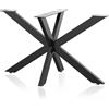 XPOtool Telaio tavolo a gambe incrociate in acciaio 71x68x120 cm nero struttura tavolo a ragno