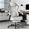 Soontrans Sedia da Gaming Massaggiante con Poggiapiedi, Sedia Gaming Ergonomica, Poltrona da Gaming con Poggiatesta & Cuscino Lombare Massaggio, Cotone, Carico 136kg, Regolabile in Altezza