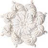 Coccole di Casa Fregio Decorativo Bianco decapato in Resina Effetto Anticato Punte Shabby Chic, Vintage D.19xH.3CM