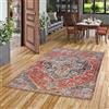 Pergamon Vintage Zoe - Tappeto di Design - Oriente Classico Rosso Blu - 5 Dimensioni