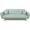 SAMIRA Divano letto clic clac in tessuto, divano 3 posti mod. Henry (Verde tiffany)