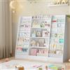 FOREHILL Libreria Bambini,Scaffale Portagiochi per Bambini,Portariviste Libreria Multifunzione in Legno,Alta CapacitÀ, per Camera dei Giochi, Camera da Letto, Soggiorno (Bianco)
