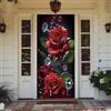 Treer Decorazione per Porta d'Ingresso Interna e Esterna, Decorazione Copertura per Porta con Elastico Striscione da Appendere Coperto Sfondo per Casa Festa (Rosa Rossa,90 * 210cm)
