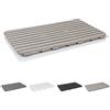 Inbagno Pedana Doccia Antiscivolo Rettangolare, 80x50x2.5 cm, PP Alta Resistenza Ideale per Interno Esterno (Tortora)