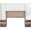 Vente-unique - Armadio a ponte con scomparti Con LED L265 cm Bianco lucido e le - VELONA