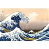 1art1 Katsushika Hokusai Poster XXL La Grande Onda di Kanagawa Stampa Geante 120x80 cm