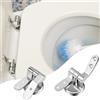 topolenashop 2 Cerniere per WC Supporti Copriwater Universale in Acciaio Inox 2pz. Art-52880