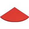 MODULARREDO | ANGOLO Mensola da Muro, Mensola Angolare, Mensola da Parete, Mensola Angolare Per Muro, 25x25x1.8 cm, Rosso - Made in Italy