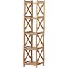 Brigros Estosa - Scaffale in bamboo Stile e funzionalità per la tua casa, utile per cucina o bagno o cameretta (5 ripiani)