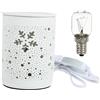 Hemobllo Lampada Elettrica Aromaterapia Bruciatore con Rotondi Riscaldamento Cera Diffusore Oli Essenziali Plug-in Luce Notturna Decorativa e Pratica