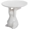 matches21 HOME & HOBBY matches21 - Piatto da portata con coniglietto pasquale come base, in ceramica, diametro 15 x 14 cm, 1 pezzo, colore: Bianco