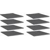 vidaXL Ripiani per Libreria 8pz Grigio Lucido 40x50x1,5cm Multistrato